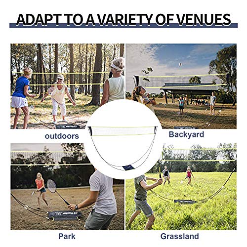 image for ShaggyDogz Portable Badminton Net with Stand Carry Bag, Foldable Volle