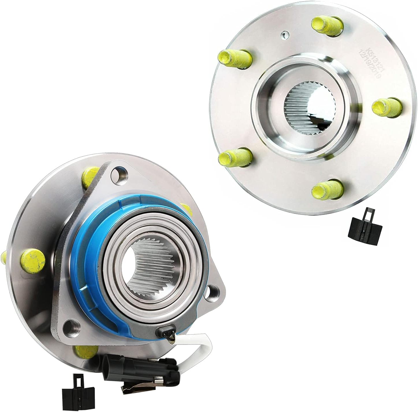 Detroit Axle - Front 6pc Wheel Bearing Hubs Kit for Buick LeSabre Lucerne Riviera Park Avenue Cadillac DTS DeVille Seville Pontiac Bonneville Olds Aurora, 2 Wheel Bearing & Hubs 4 Tie Rods Replacement