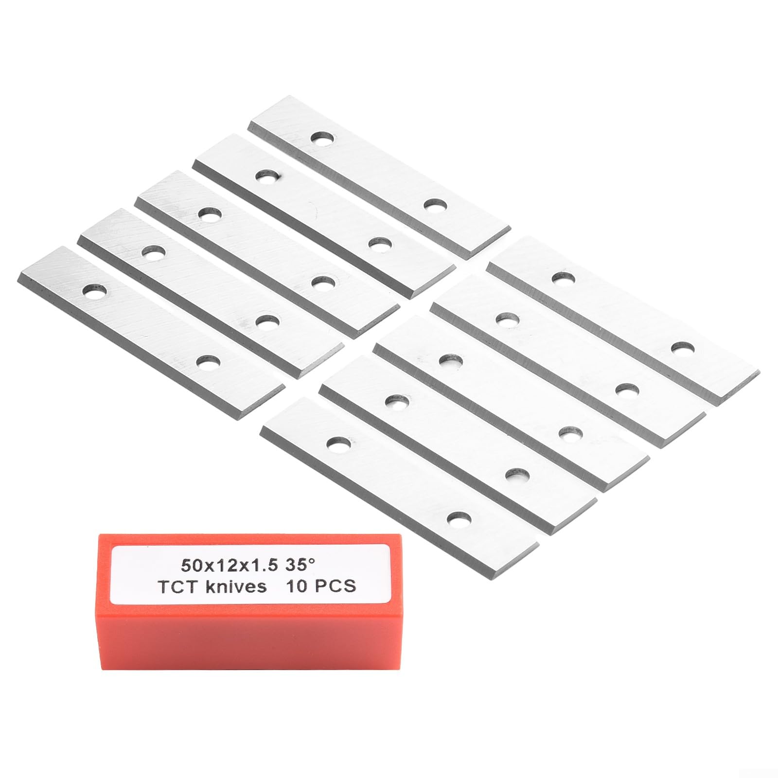 10pcs Square Tungsten Carbide Scraper Blades 50 x 12 x 1.5mm 35 Degree Carbide Inserts Cutter Blade Paint Scraper Blades to Remove Paint, Varnish, Wood, Glue