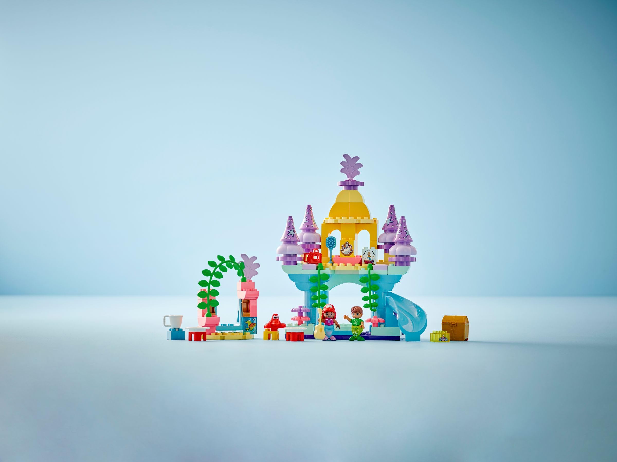 LEGO Duplo Disney Palacio Submarino Mágico de Ariel - Castillo de la Sirenita de Juguete para Niñas y Niños de 2+ Años - Juego Educativo para Aprender con 3 Figuras - Regalo de Cumpleaños 10435