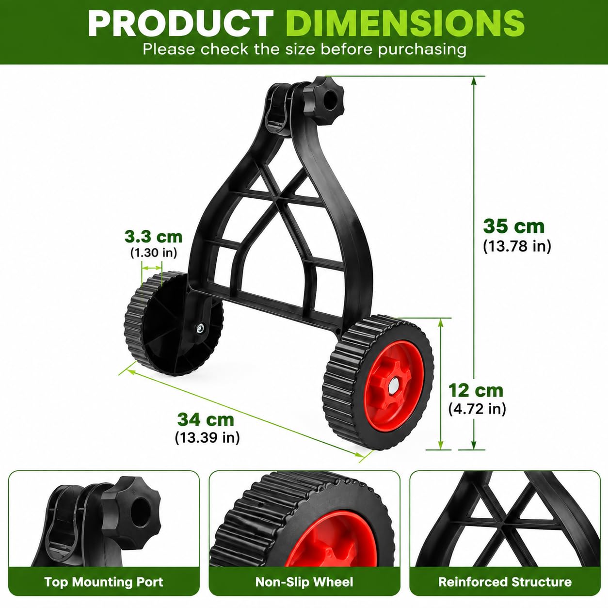 Rueda Soporte Desbrozadora para STIHL FSA86R 2020–2026,Cortabordes Guía Doble