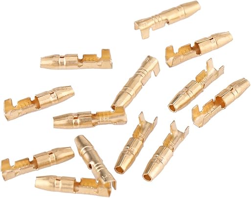 Qiilu Brass Bullet 3 5mm 40pcs Terminale Connettore Maschio Femmina con Copertura Isolata Qiilu Brass Bullet 3 5mm 40pcs Terminale Connettore Maschio Femmina con Copertura Isolata