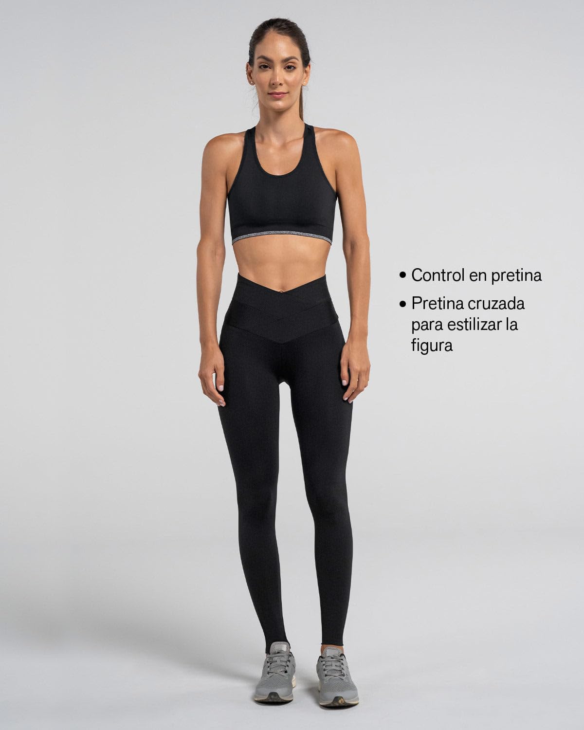 Leonisa Legging Deportivo de Control con Pretina Cruzada en Forma de V