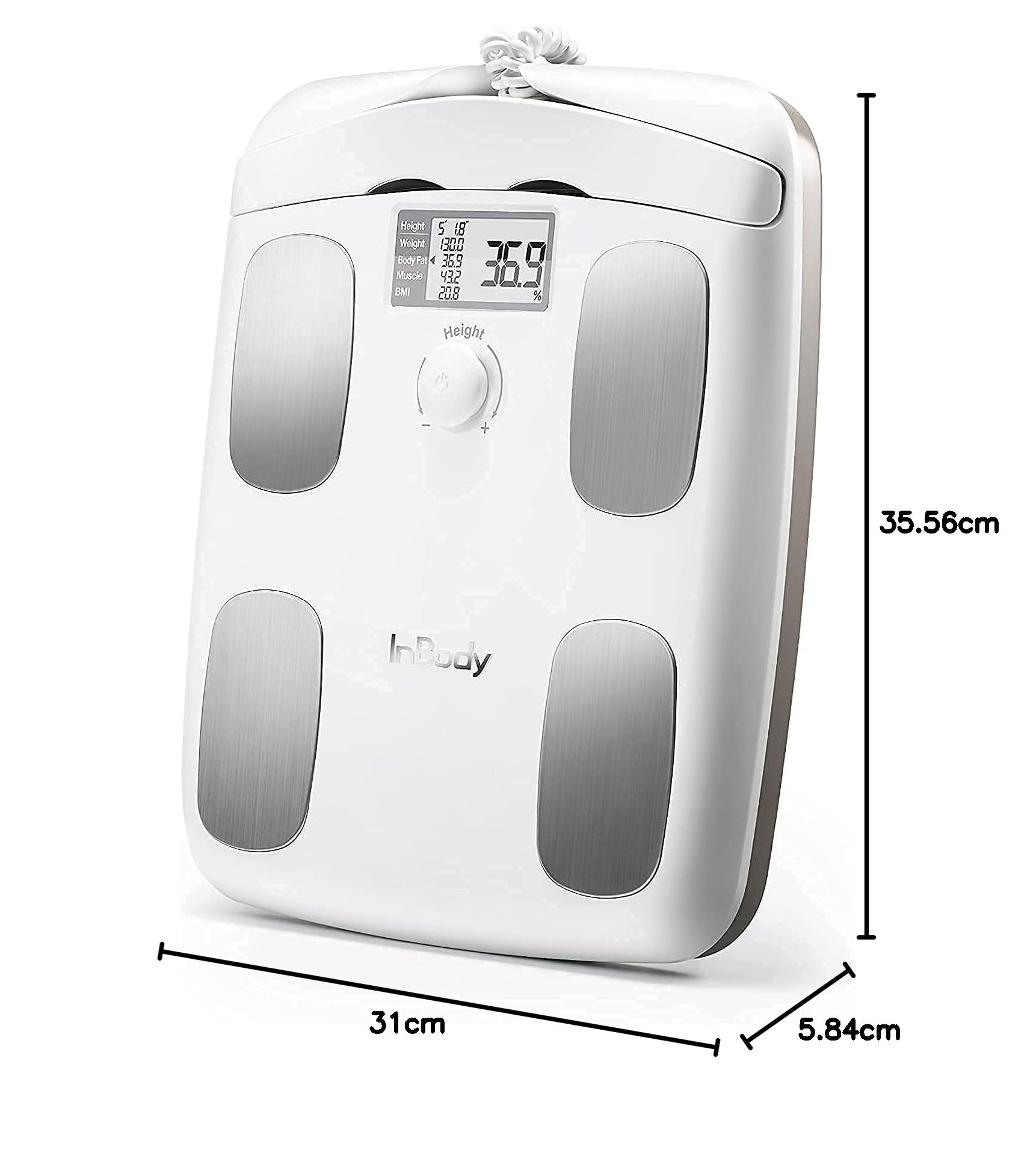 InBody H20B Inteligentna waga do analizatora składu ciała, cyfrowa narzędzie do pomiaru BMI, analizator tkanki tłuszczowej, masa mięśniowa, połączenie Bluetooth