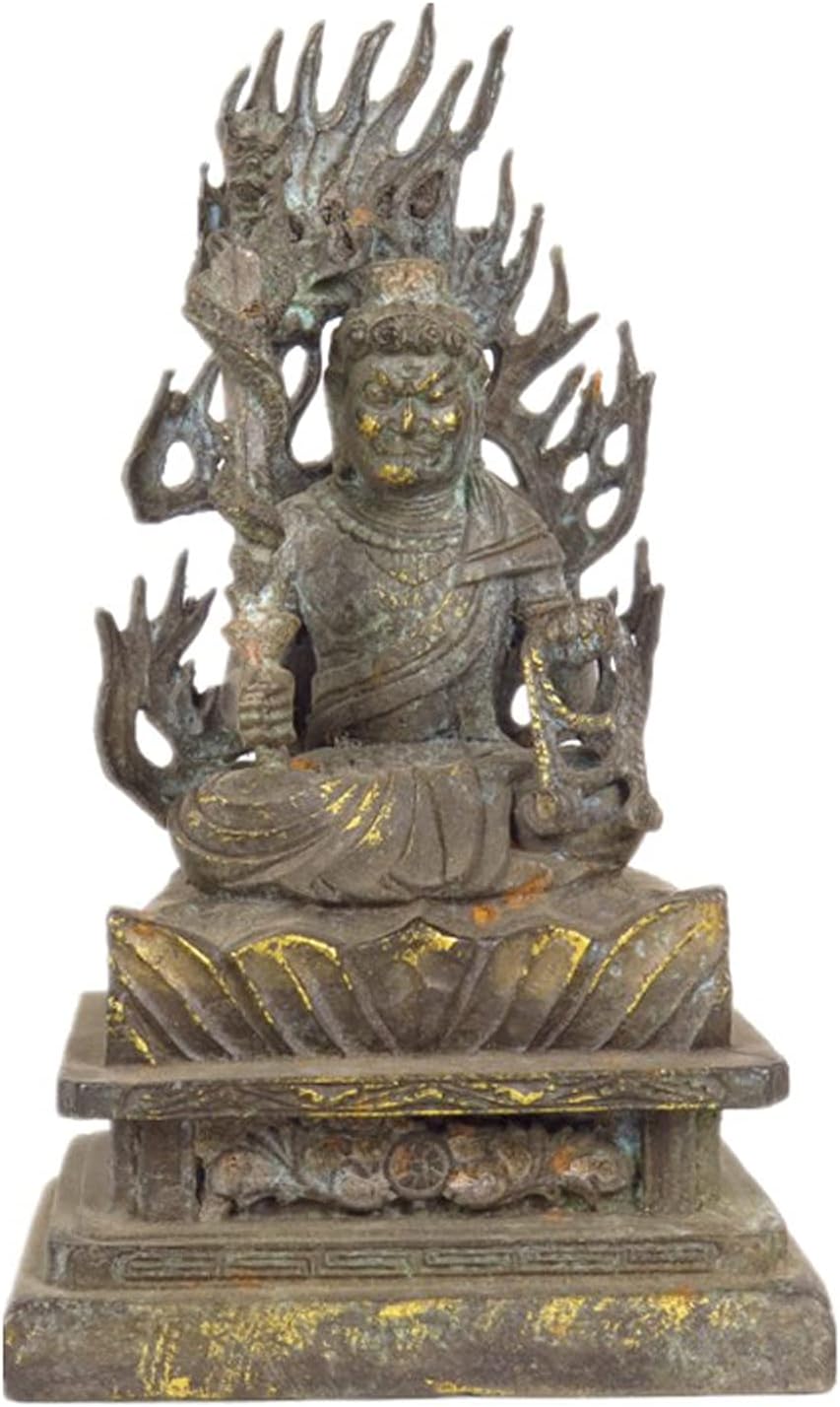 不動明王 置物 開運 仏像 石の彫刻 工芸品 極細工 美術品 風水 Amazon