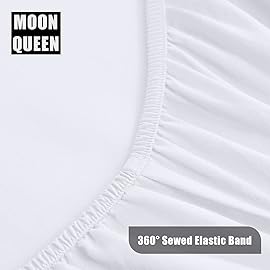 MOONQUEEN 2-Pack Baby Fitted Crib Sheets - Soft Breathable Microfiber Toddler Nursery Sheet Set for Boys and Girls, Fits Standard Size Crib Mattress 28 x 52 x 8in, White