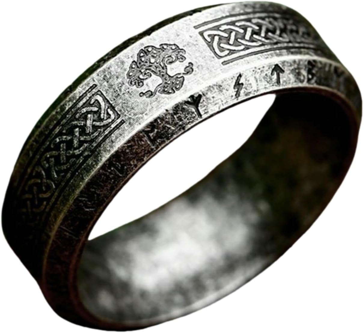 Stainless Steel Fashion Simple Ring Nordic Viking Celtic Knot Titanium Steel Men's Ring