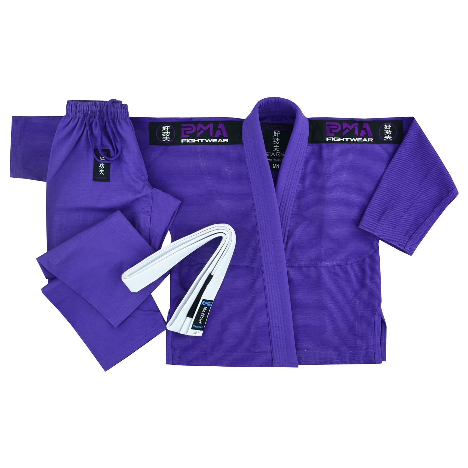 Playwell Kids Pink Pro Girls Elite BJJ GI Uniforme (Viene con cinturón blanco gratis)