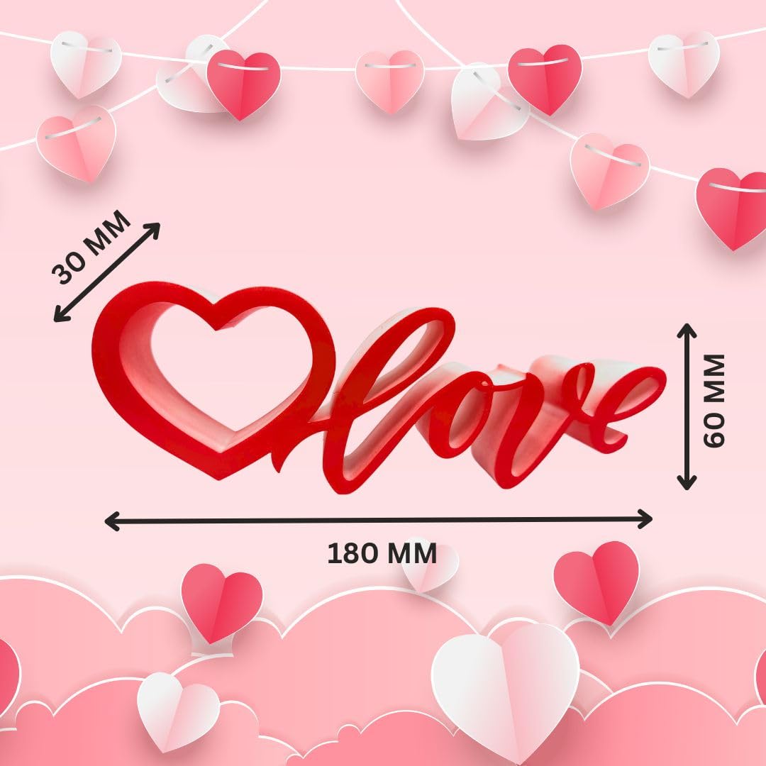 QUANTUM LEGENDS Love & Heart Shaped Showpiece for Valentines Day Anniversary| Valentine Gift for Girlfriend Boyfriend Husband Wife| Valentine Day Gifts| Valentine Decoration Items 1