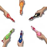 Animolds Squeeze Me Rubber Chicken Toy | Screaming Squeaky Chicken for Kids & Dogs | Novelty Prank Gag Gift (6 Pack Solid)