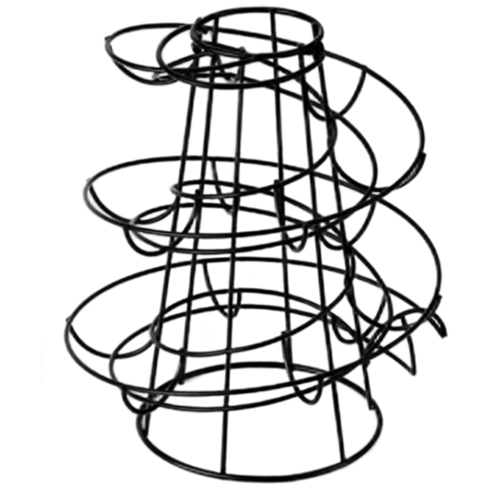 Hbbgdiy Black Minimalist Iron Spiral Egg Holder Stand, Countertop Egg Skelter Rack For Fresh Keeping & Display, Smooth Sturdy Storage Solution