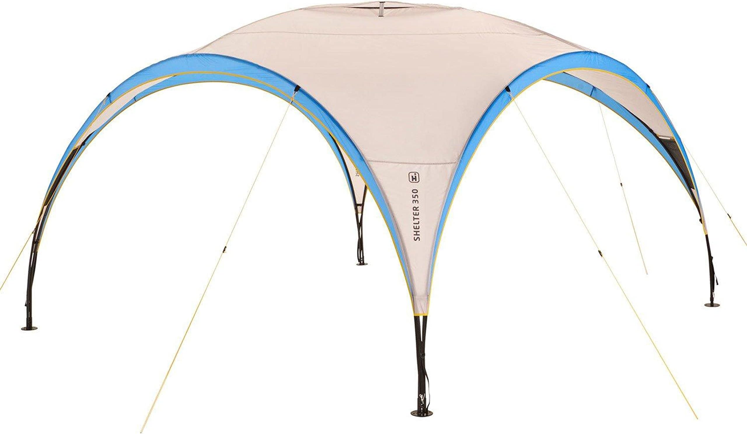 Hi-GearHaven 350 3.5x3.5m Dome Event Shelter with Steel Poles & Heavy Duty Fabric, Easy to Pitch, Waterproof, UV Protective & Ventilated Gazebo, Camping, Festivals & Garden Parties, 1000mm HH, Grey