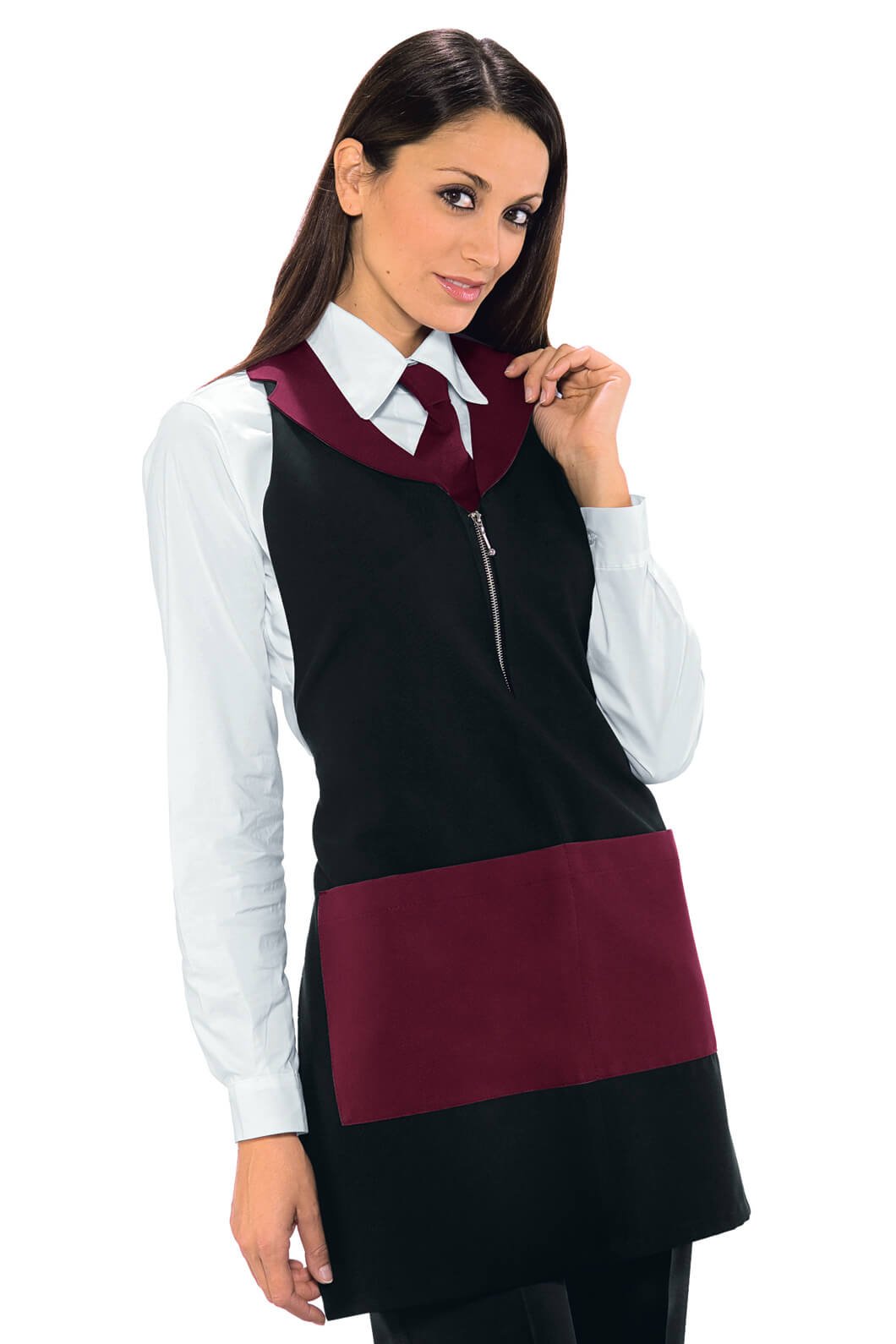 Isacco Madeira con Zip Nero+Bordeaux, Nero+Bordeaux, 100% Poliestere