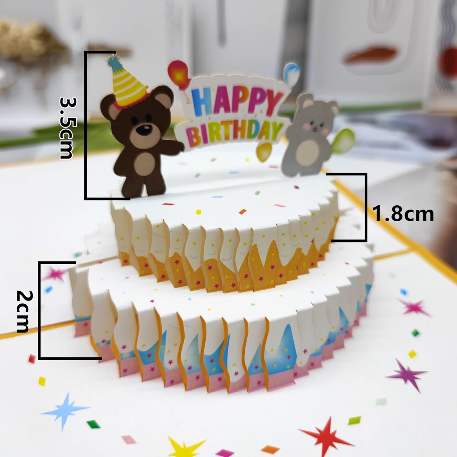購買 3d バースデーカード 誕生日カード 立体 可愛い 小熊 2層ケーキ 飛び出すメッセージカード 母の日 誕生日 グリーティングカード バレンタイン ギフトカード 子供 おしゃれ メッセージカード付き Www Cutting Edgeperformance Com