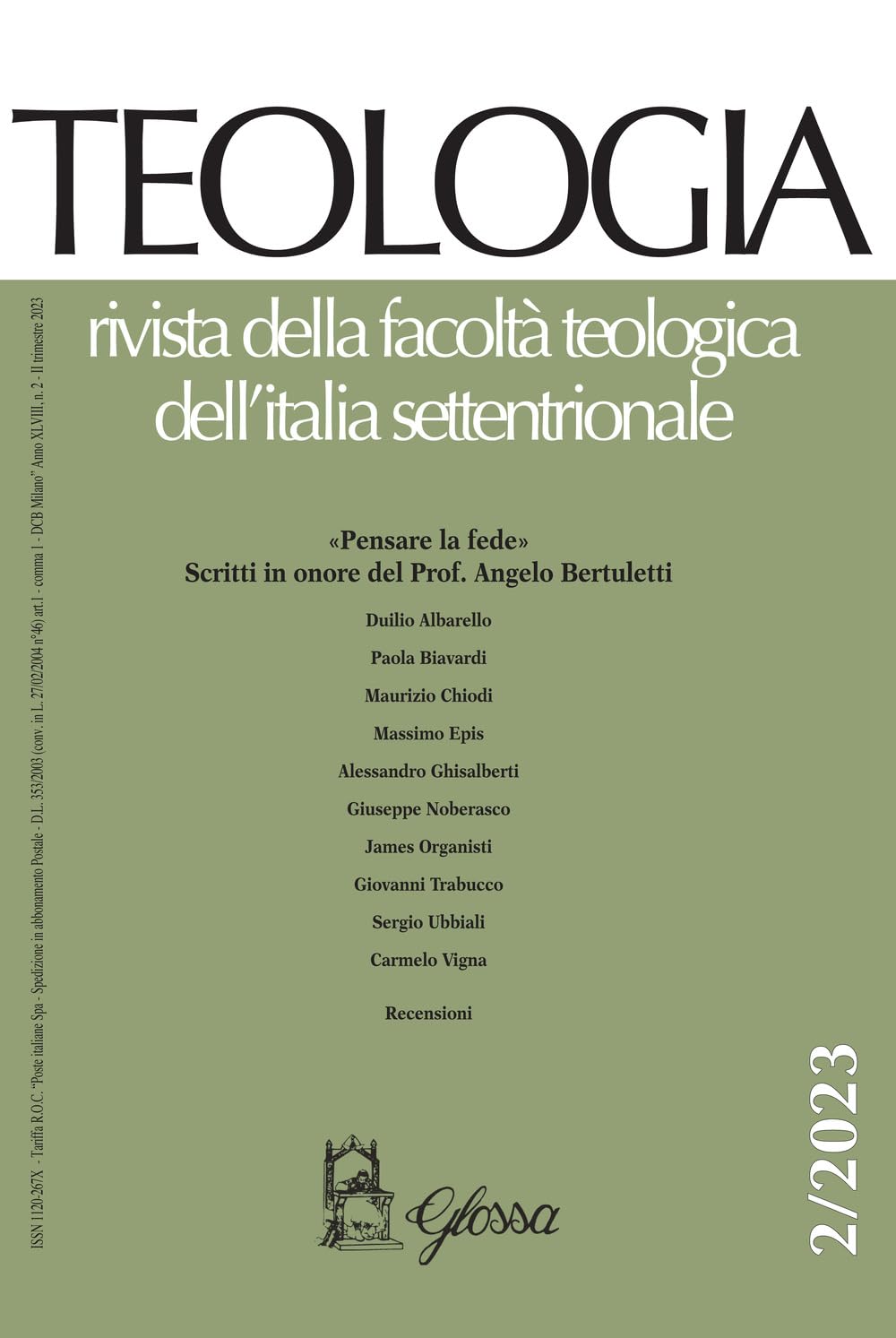 Teologia. Rivista Della Facoltà Teologica Dell'italia Settentrionale (2023) (Vol. 2) - 4