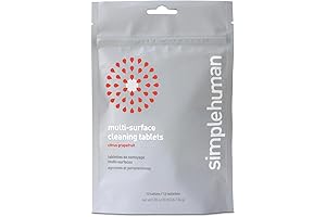 1 Bottle With 12 Cleaning Tablets For Multi-Surfaces - simplehuman Dissolvable Cleaning Tablets