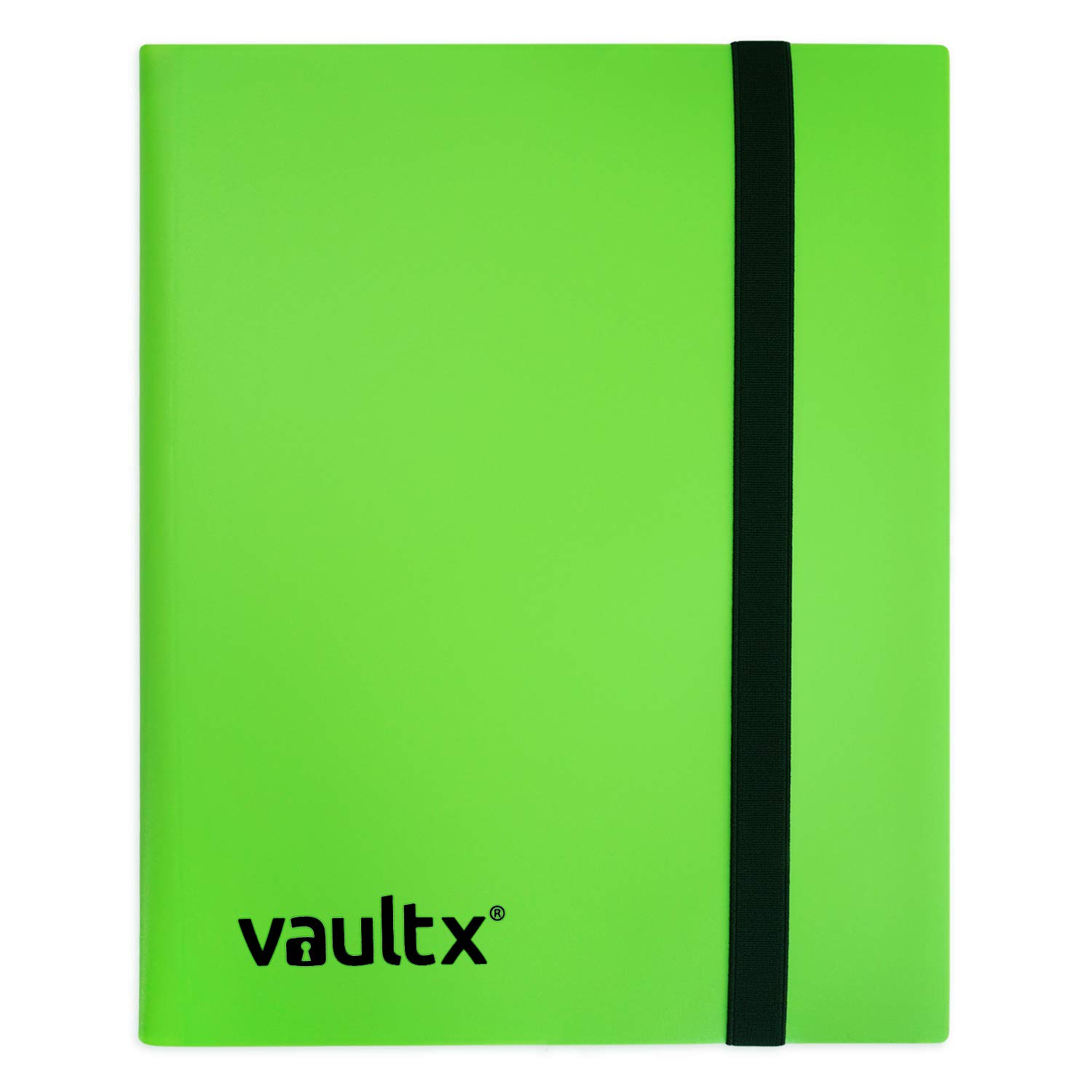 Vault X 4 Pocket Trading Card Strap Binder, 160 cards, Standard, 20 Side-Loading Pages, Folder for Collectible Card Games, Sports, TCG (Green)