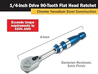 Vista 2 de Titan 12160 Trinquete de cabeza plana de 90 dientes de 1/4 pulgadas x 6 pulgadas