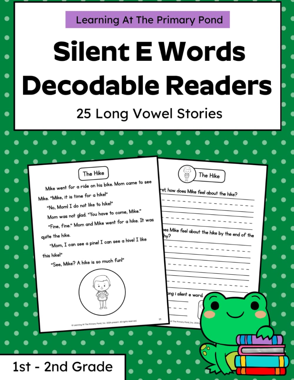 Silent E Words Long Vowel Readers: Decodable Books Grade 1 / Grade 2