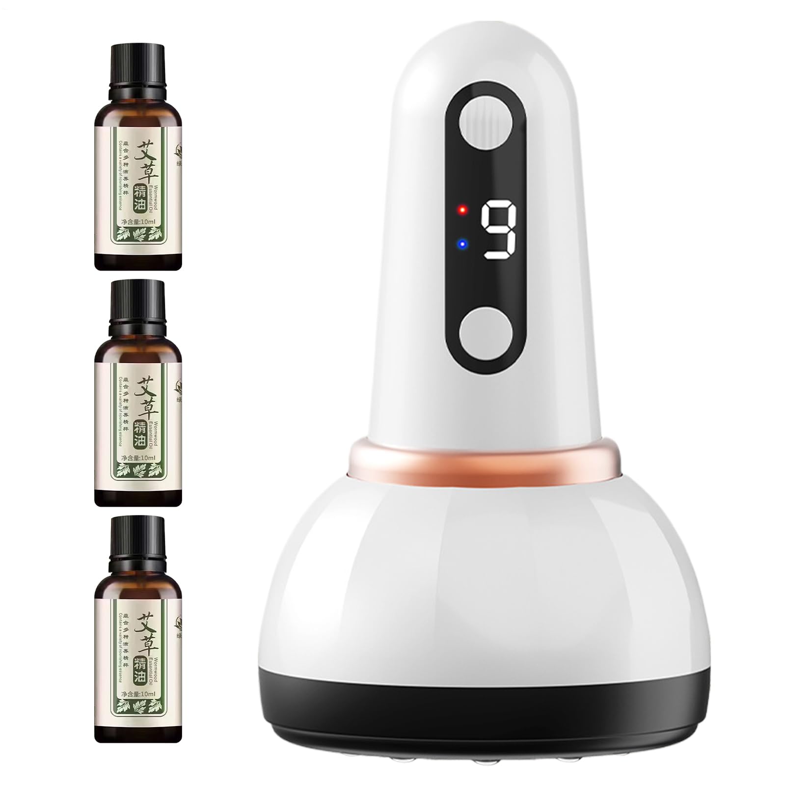 Cupping Device, Electric Vacuum Cupping Massager - 9 Modes Massage Vibration Device-for Thighs, Abdomen, Neck, Back, Buttocks