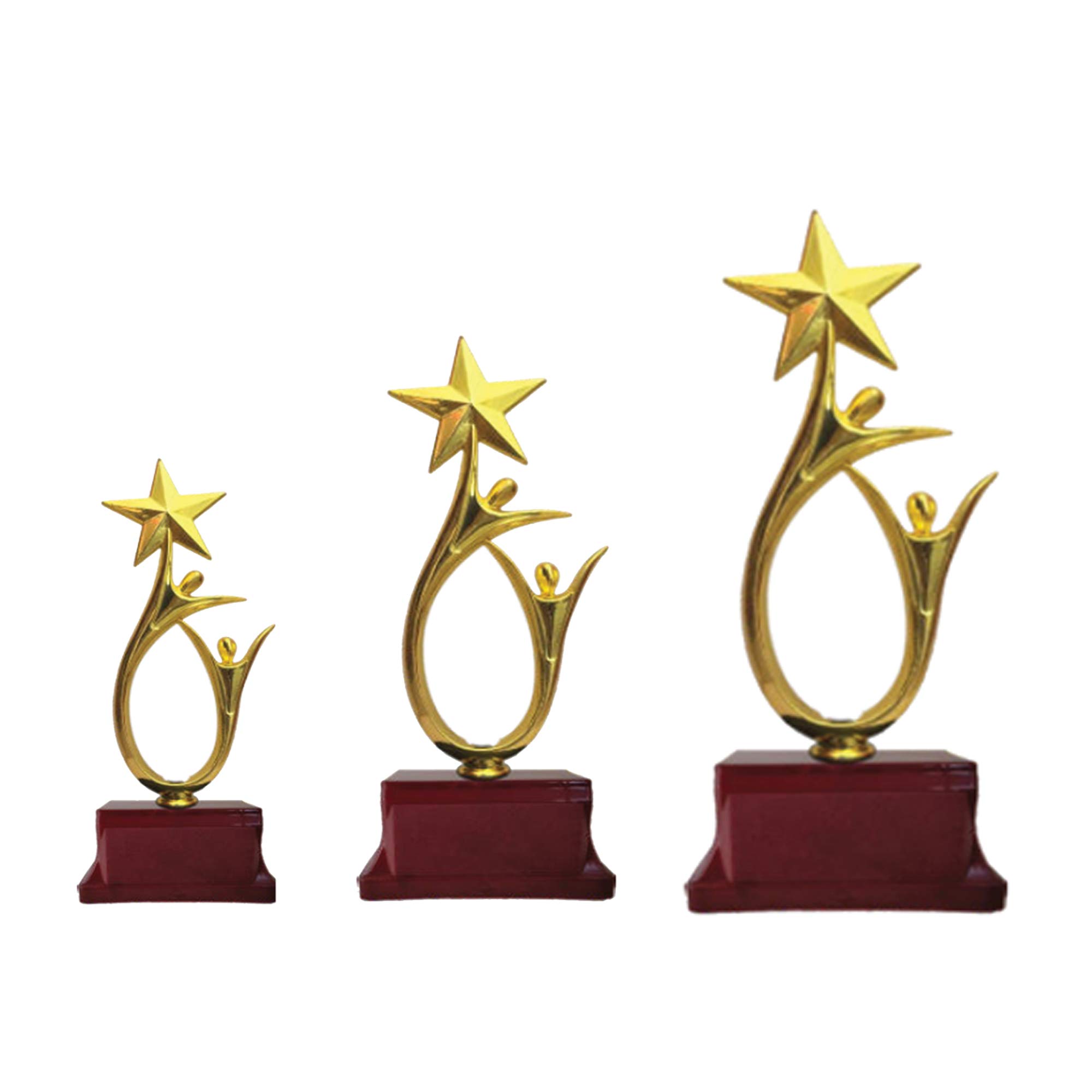 JUZ4U Single Star Combo 1st,2nd,3rd Trophies for Winners appreciations Events Awards Teachers Students Offices (11,9,7 inches) (B092MPLQKX) Amazon Price History, Amazon Price Tracker