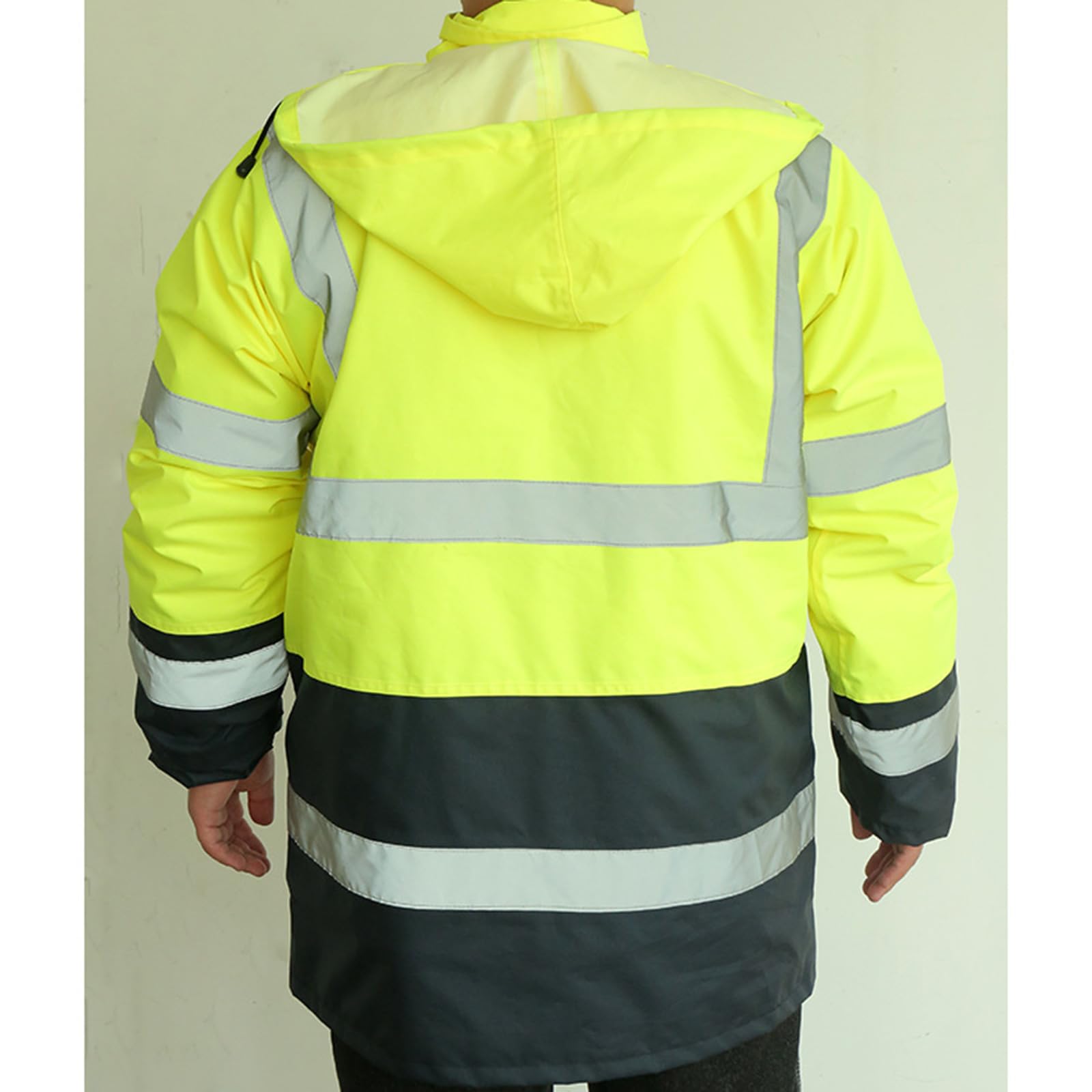Arbeitsjacken mit ergonomischer Passform, hohe Sichtbarkeit, reflektierende, spritzwassergeschützte, isolierte Jacken für bequeme Bewegung auf der Baustelle, Arbeitsschutzkleidung