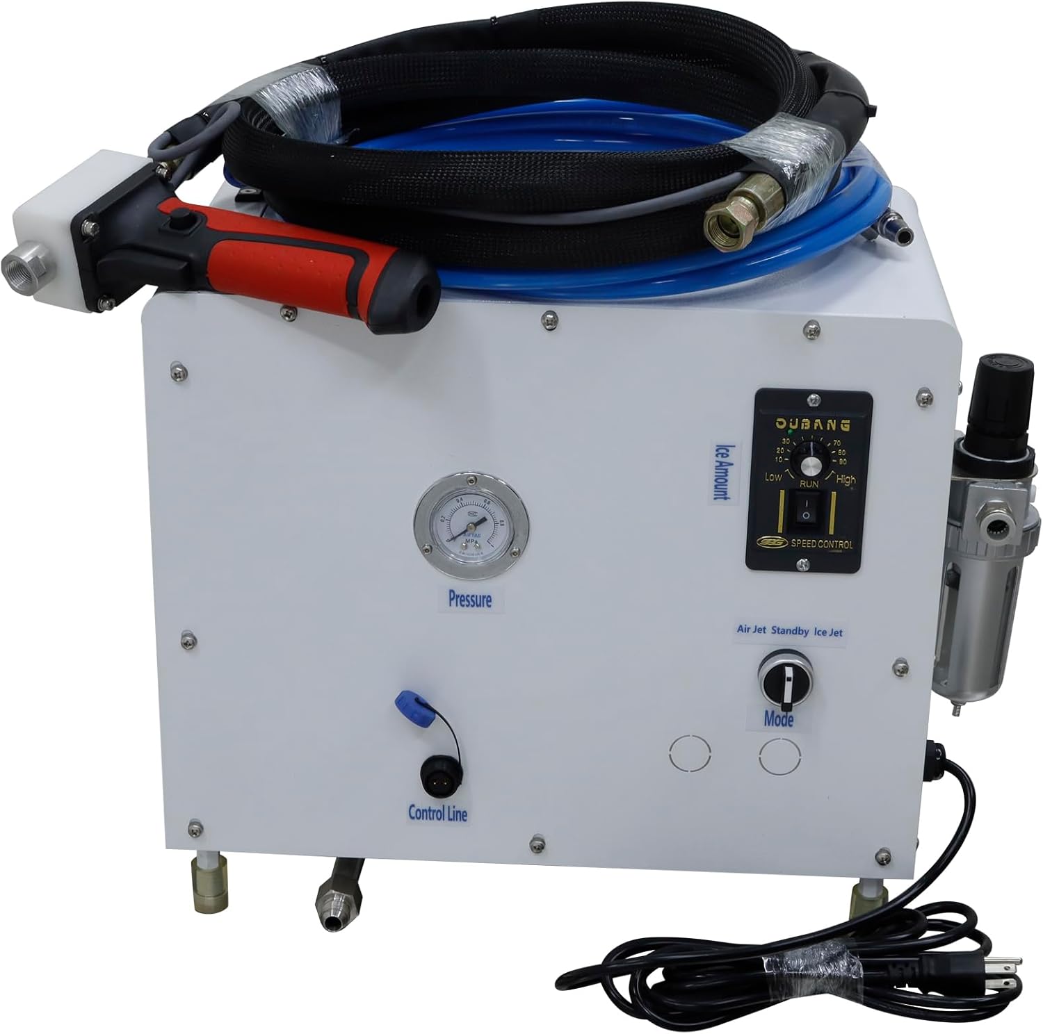 Dry Ice Blast Cleaning Machine 110V 100W, Precision PCBA Circuit Board Cleaner with Adjustable Flow & Pressure, Non-Abrasive SMT Equipment Maintenance Tool for Electronics & Medical Devices