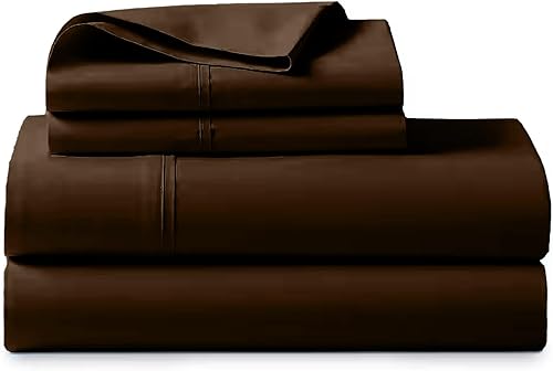 Vista 14 de Juego de sábanas egipcias de 800 hilos, 100% sábanas egipcias, tejido de satén suave y sedoso, juego de 4 piezas, 100% algodón egipcio, caída