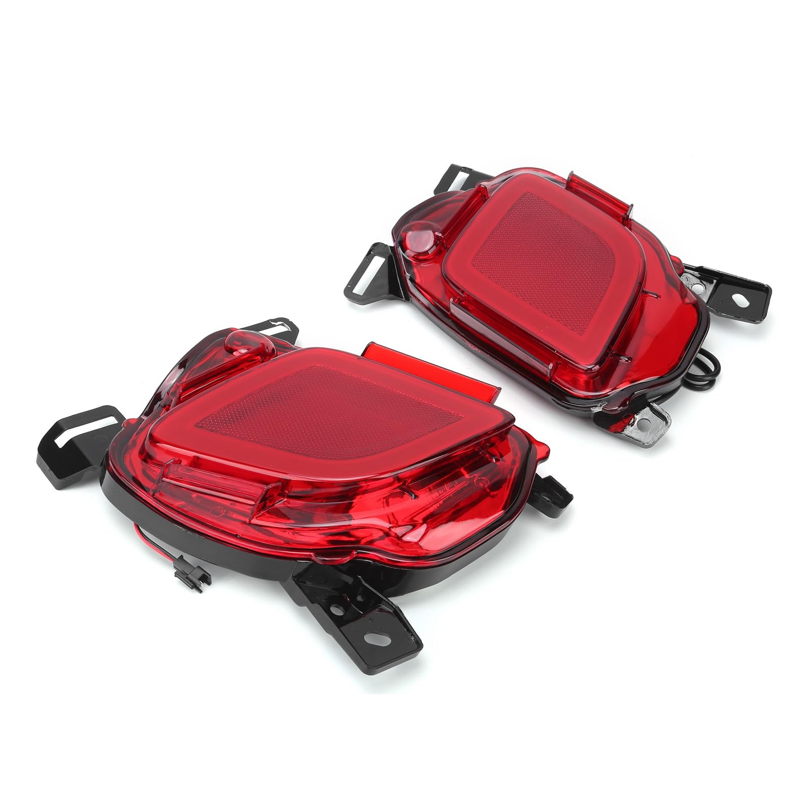 Chrees Marcador de Posición de Luz Trasera Luz Trasera Lámpara de Freno LED Lente Roja IP67 12V Par Lámpara de Señal de de Repuesto con Carcasa de Enfriamiento para H