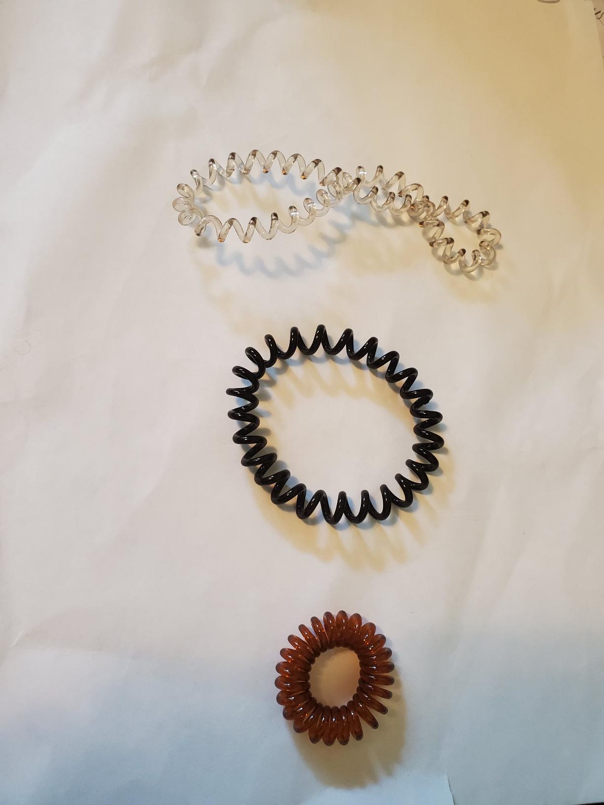 Kitsch Spiral Hair Ties for Women – Coiled Plastic Hair Ties No Damage, Ponytail Holders for Thick and Thin Hair – Creaseless and Dent-Free, Phone Cord Style | Ideal - Brunette, 8 Pcs