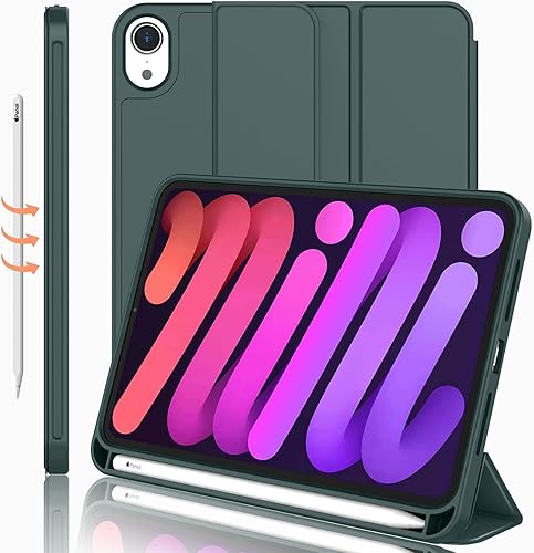 Miniatura 27 de iMieet Funda para iPad mini 7 2024 (A17 Pro), Funda para iPad mini 6 (8.3 pulgadas, modelo 2021), Funda para iPad mini 7ª/6ª generación con soporte