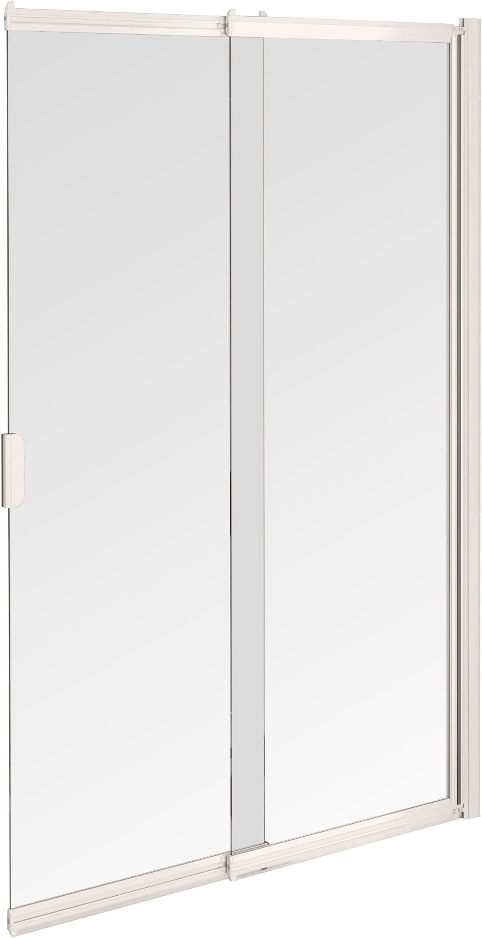 Aqualux 820mm 2-Panel Slider Bath Screen - White/ Clear