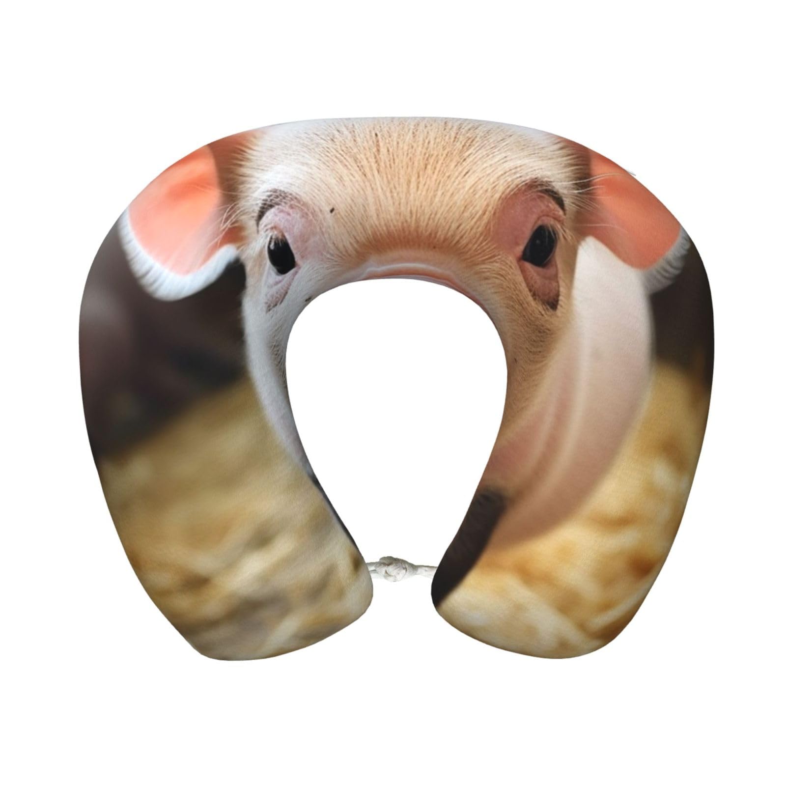 FekiLoot Travel Pillow for Sleeping, Smiling Travel Neck Pillow Comfortable U Shape Memory Foam Neck Rest Support Portable Travel Accessories Suitable for Airplane Car Office