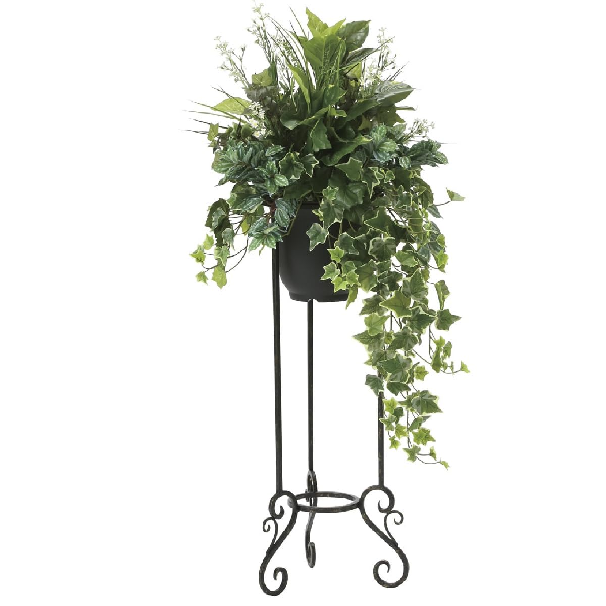 光触媒　人工観葉植物　フェイクグリーン　グリーンスタンドアイビー1.1m Amazon | 光触媒 光の楽園 グリーンスタンドアイビー1.1m【インテリア