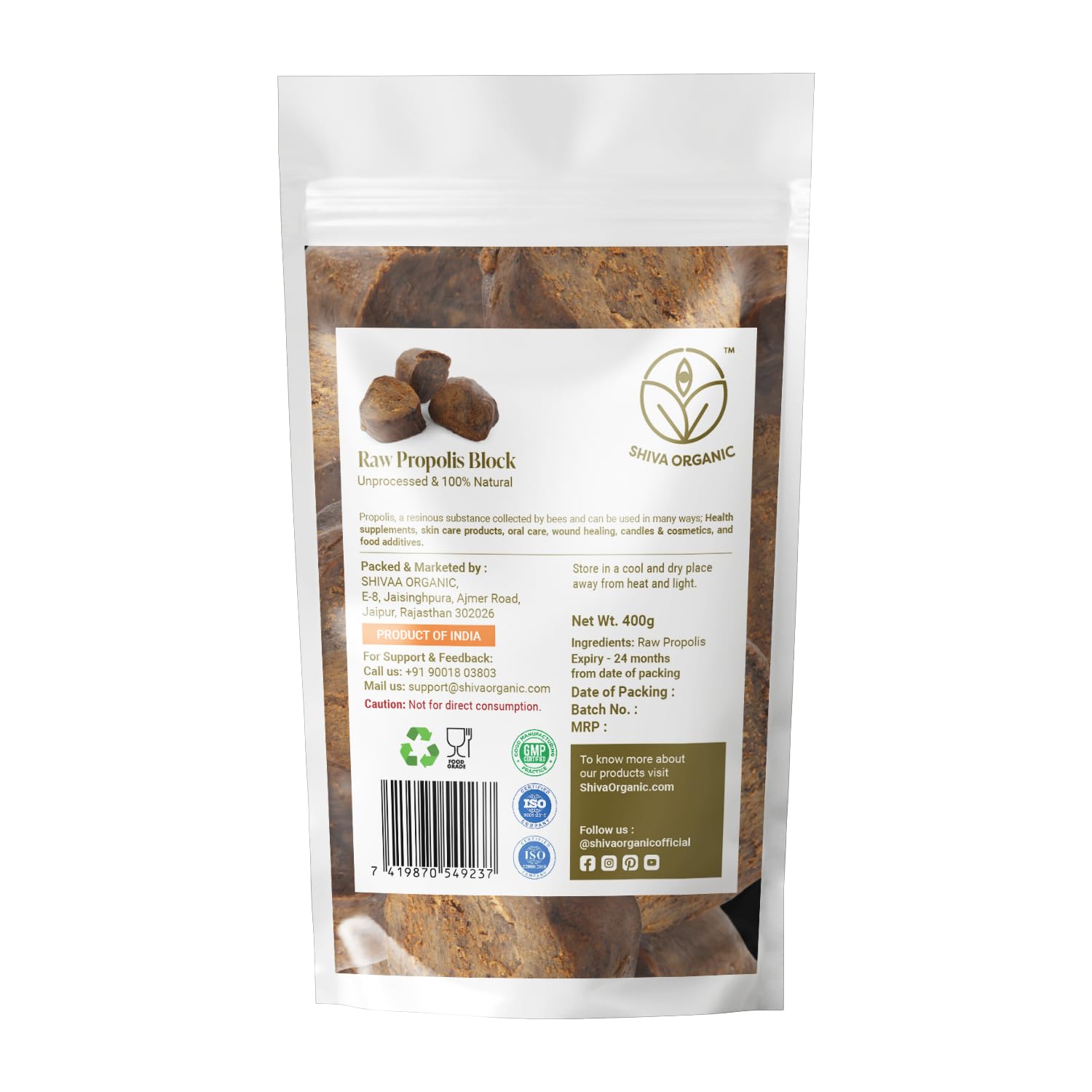 Propolis - Raw & Unprocessed (400 g)