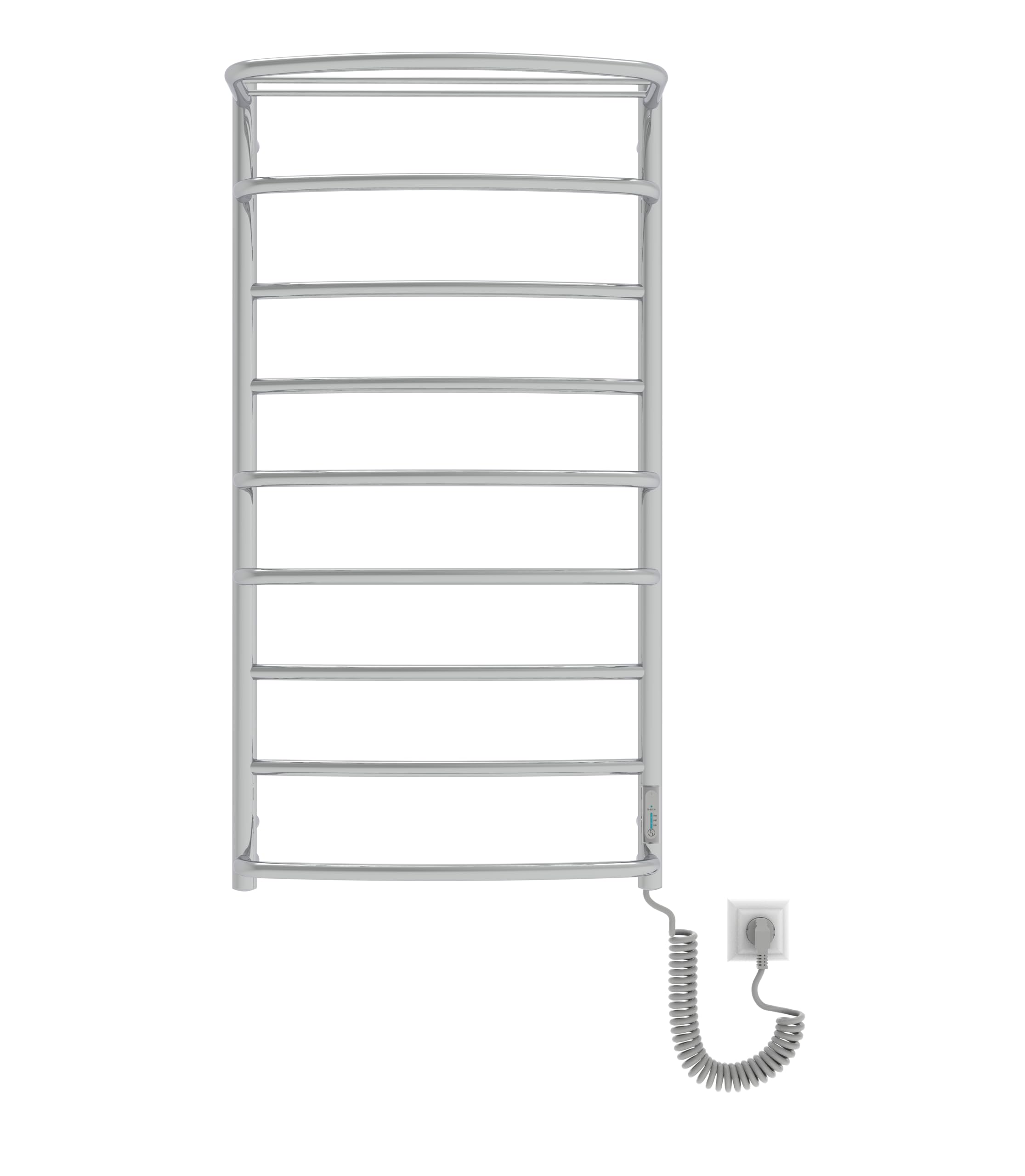 Elna Scaldasalviette Cromato - 168W - 1005x530mm - Elettrico con Ripiano - Per Bagno di famiglia & Casa - Acciaio Inox - Con Termostato, Timer & Eco - IP44 - Montaggio a parete
