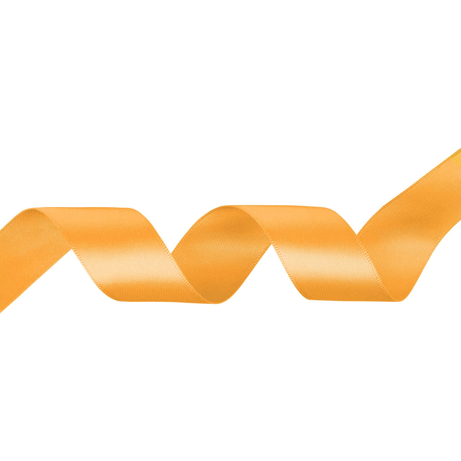 WedDecor Tangerine Orange Ribbon for Gift Wrapping, 25mm x 25 Metres Double-Sided Satin Polyester Ribbon Roll for Wedding, Christmas, Hair Bow, Crafting, Sewing, Birthday Cake Decoration — image 1