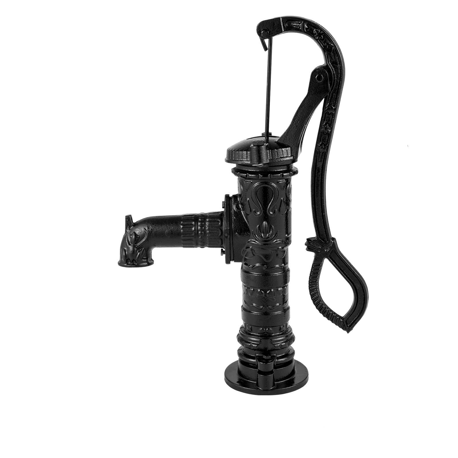 Pompe à eau de fer antique pour embellir les puits et étangs extérieurs