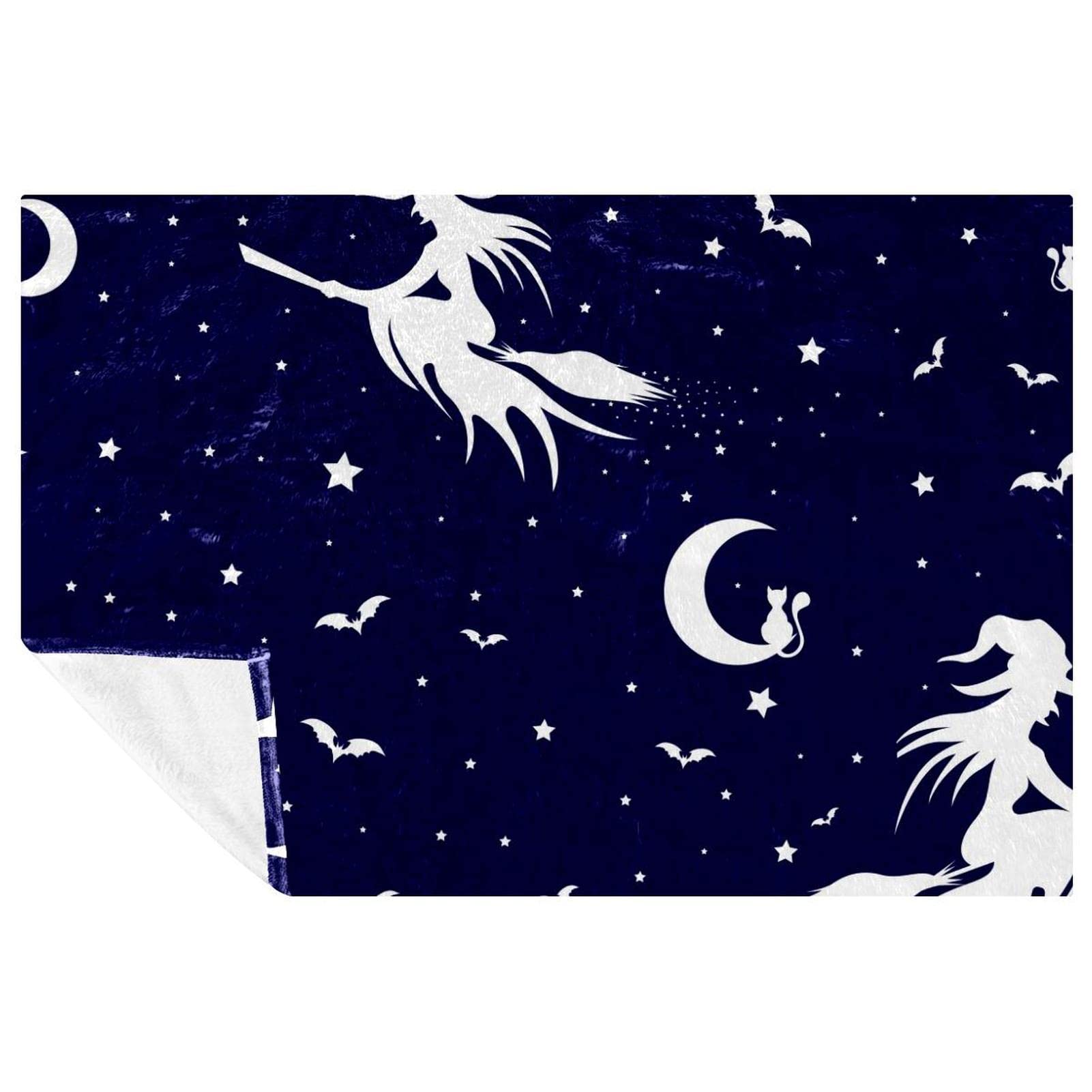 Couverture douce sorcière imprimé Halloween plaid lit canapé camping