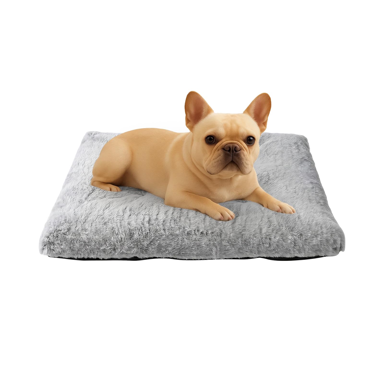 Skylos Small Dog Bed, Calming Dog Bed with High-Density Filling, Non-Slip Bottom, Machine Washable Pet Bed for Crate, Car & Home, Grey 75x50x5cm — image 1