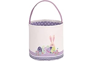Personalized Purple Bunny Easter Basket Buckets