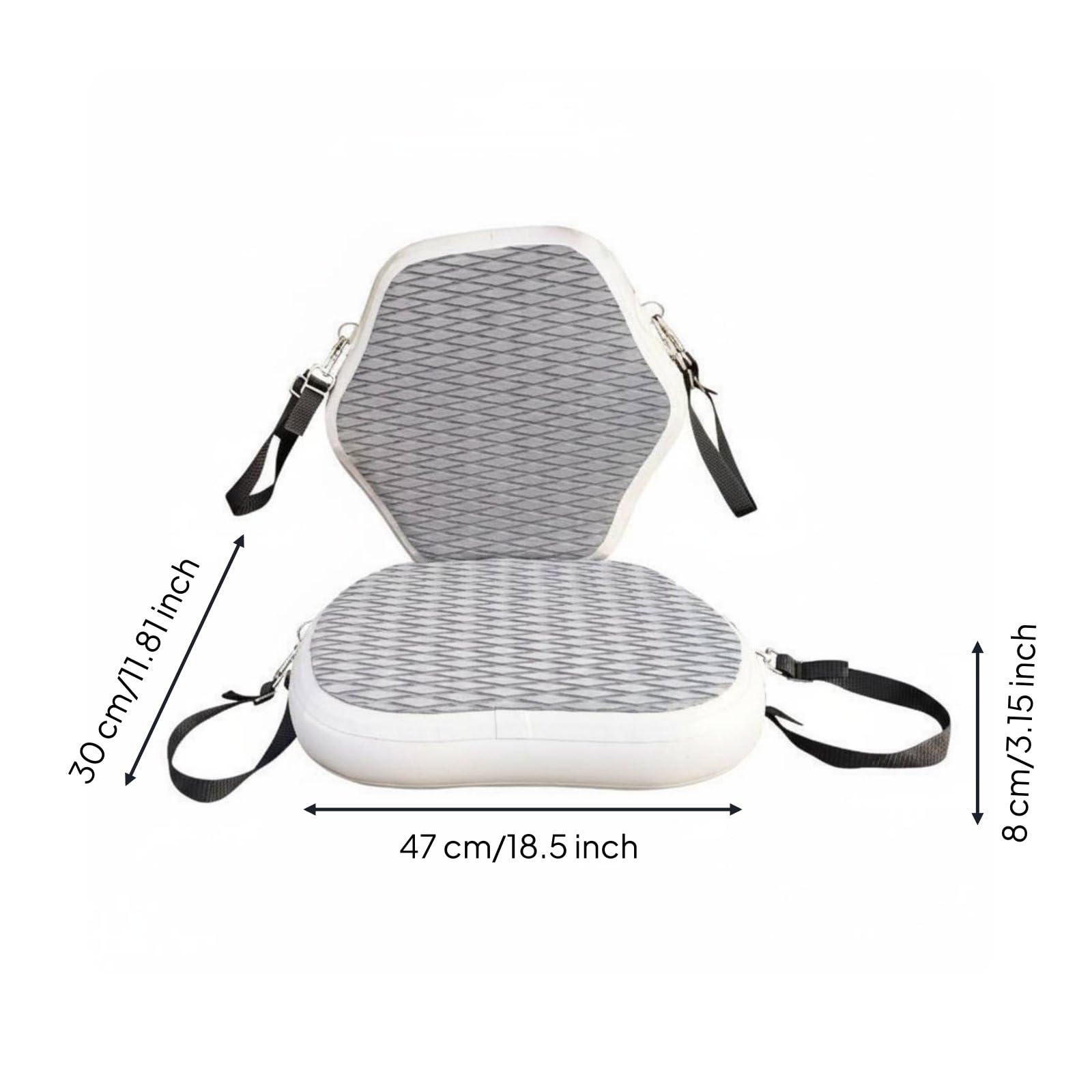 Amagogo Asiento de Kayak Inflable con Respaldo Cojín Silla y Soporte Estructura Estable con Superficie Texturizada Cuatro Correas Regulables y Ganchos Diseño