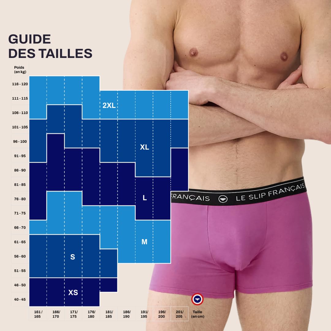 Le Slip Français Redoutablequatro sous-vêtement Homme (Lot de 4)