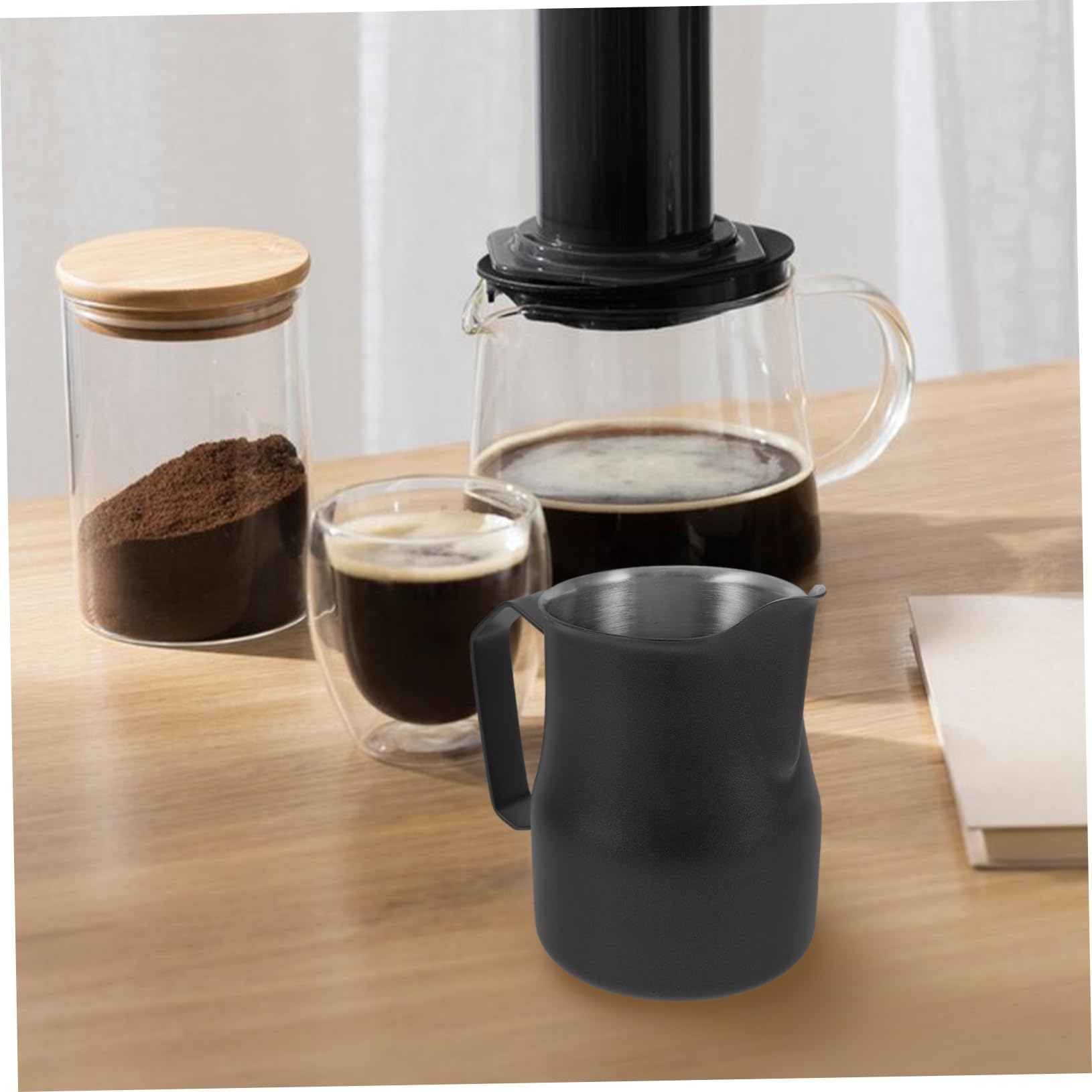 3piezas Jarra De Espumar Leche Inoxidable Pitcher Para Latte Art Taza Para Espumar Café Para y Amantes Del Café