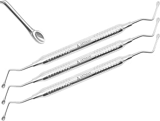 ARTMAN INSTRUMENTS Dental Lucas Surgical Bone Curettes 88 3.5mm Set of 3 – Easily Remove Granulation Tissue – Stainless Steel Surgical Bone Curettes for Dental, Periodontal, and Implant Procedures
