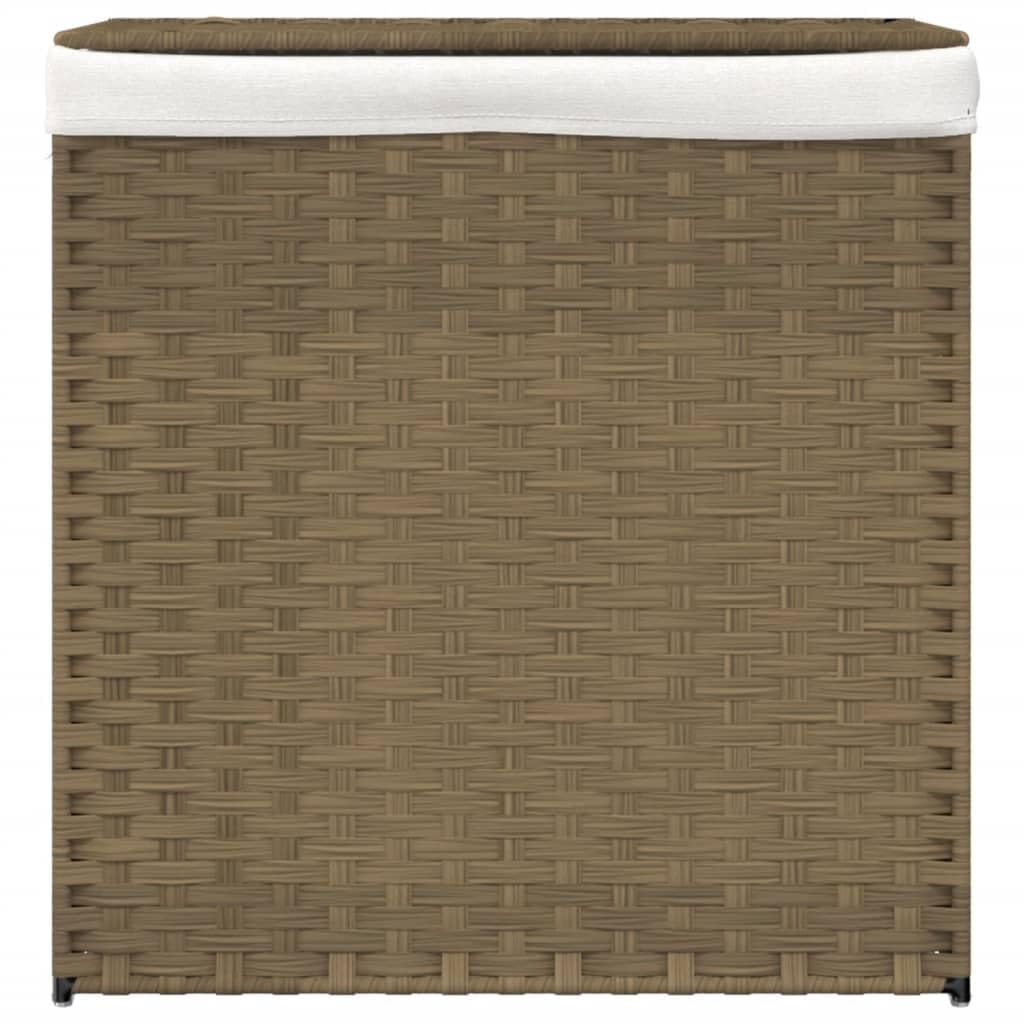 Kosz na pranie z 2 półkami 53x35x57 cm Poly Rattan