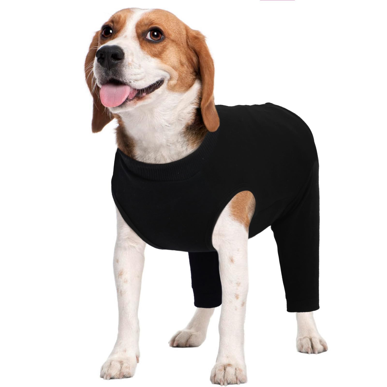 Kuoser Dog Surgery Recovery Suit Female Male, Dogs Surgical Suit with Body Sleeve Hind Legs to Prevent Licking Bite