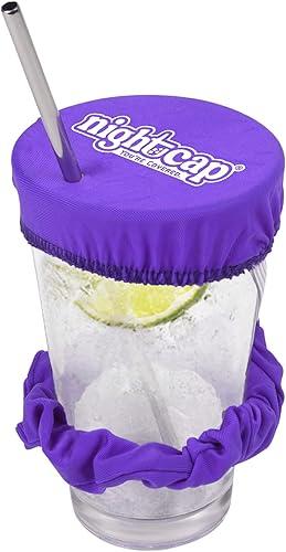 NightCap - Funda para bebidas Scrunchie- The Drink Spiking Prevention Scrunchie como la de Shark Tank, PúrpuraOmbre Force., Paquete de 1