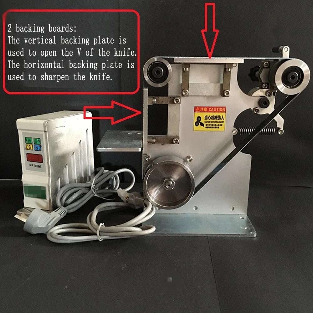 762x25MM Double Working Face Belt Grinder Machine, Belt Grinding Polishing Machine Fixed Angle Opening V Machine with Brushless Motor