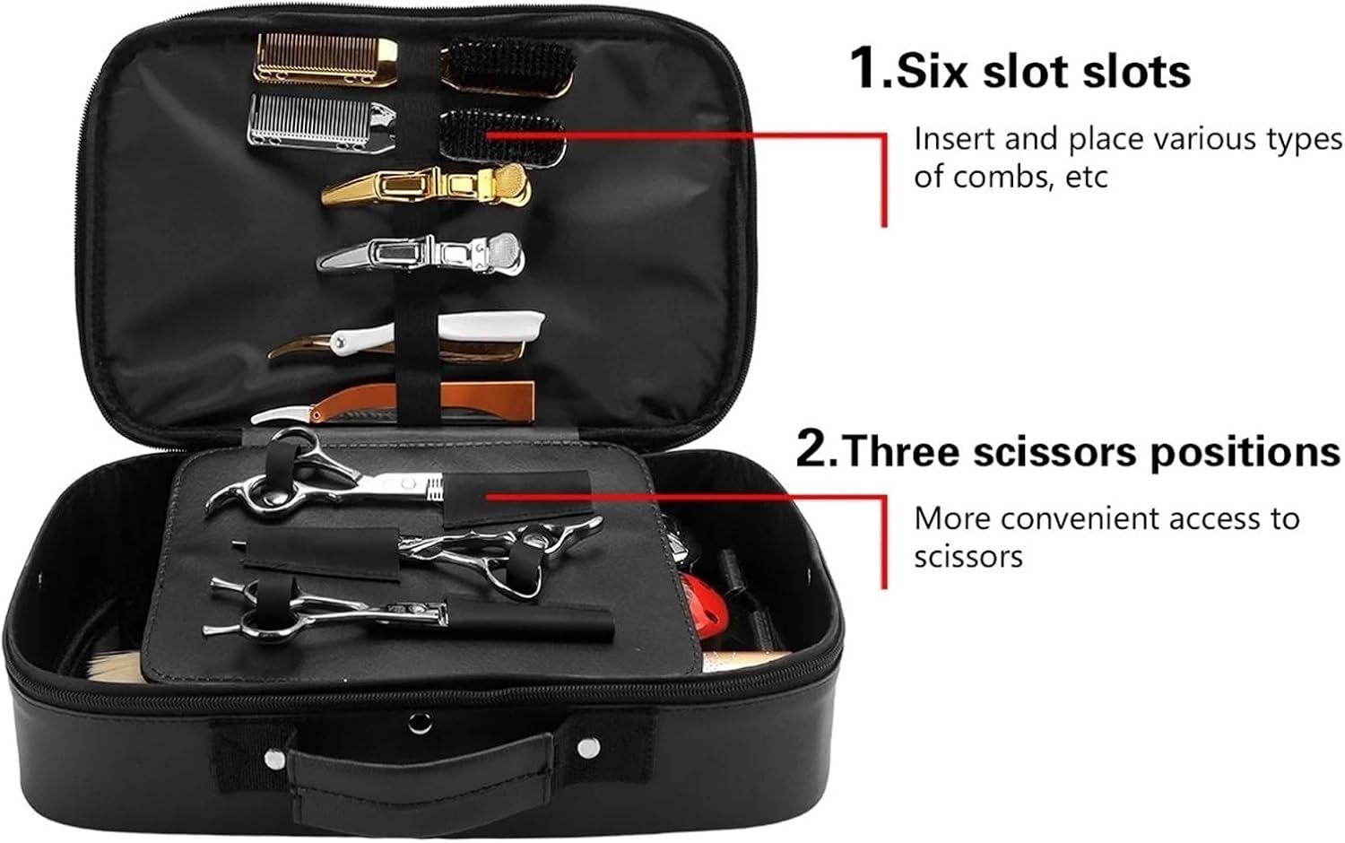 Salon Barber Tool Storage Bag Scissor Bag Beauty Carrying Case Portable Makeup Box Beauty And Hair Products Sorting Bag(S 1PCS)